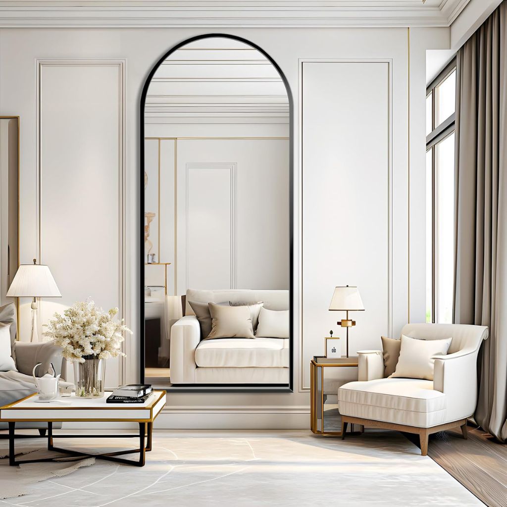Miroir Arqué grand modèle Noir