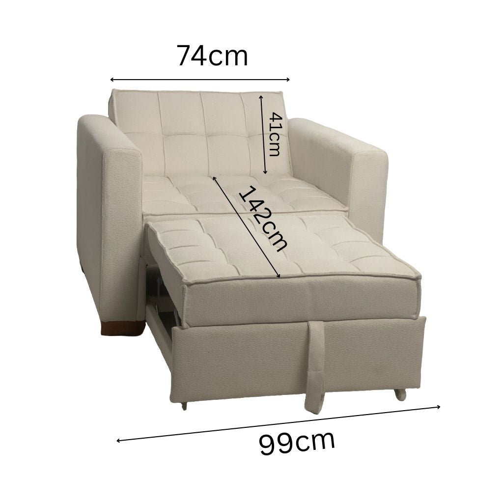 Fauteuil Solo convertible en lit avec appui-tête
