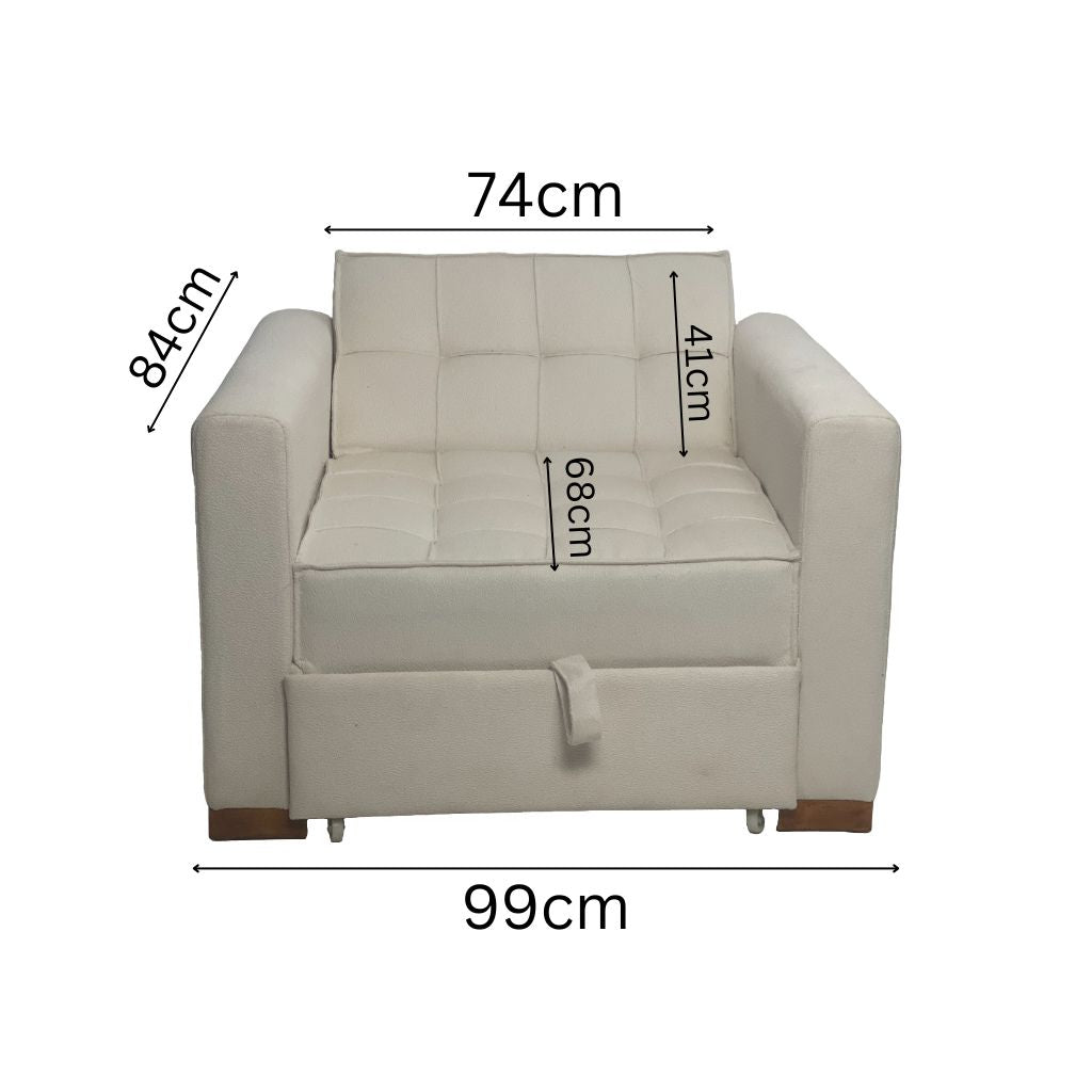 Fauteuil Solo convertible en lit avec appui-tête
