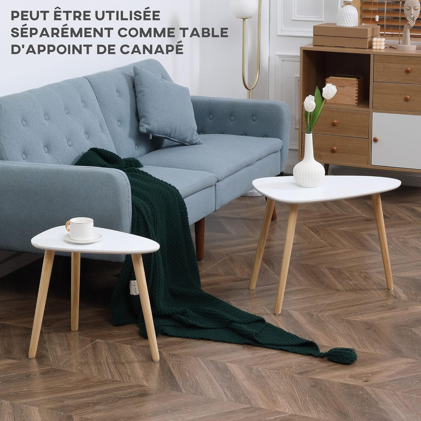 Ensemble de 2 tables basses Strato gigognes au design scandinave