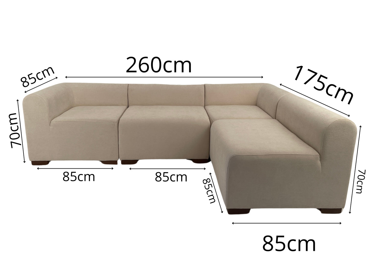 Canapé Curved Modulable Convertible en Lit