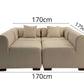Canapé Curved Modulable Convertible en Lit