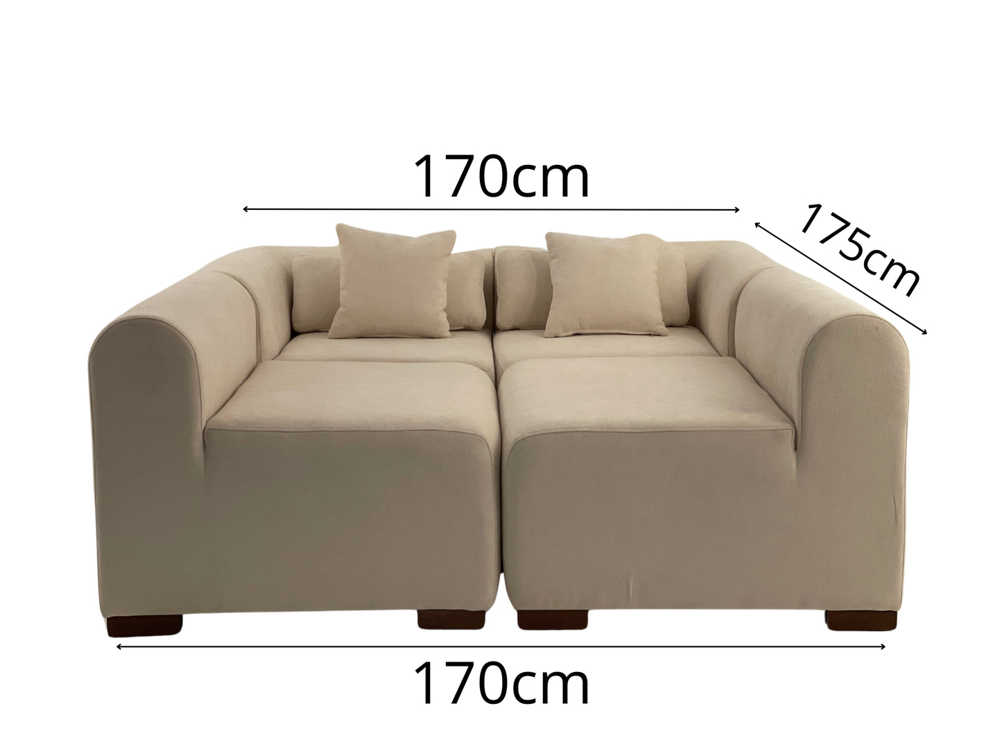 Canapé Curved Modulable Convertible en Lit