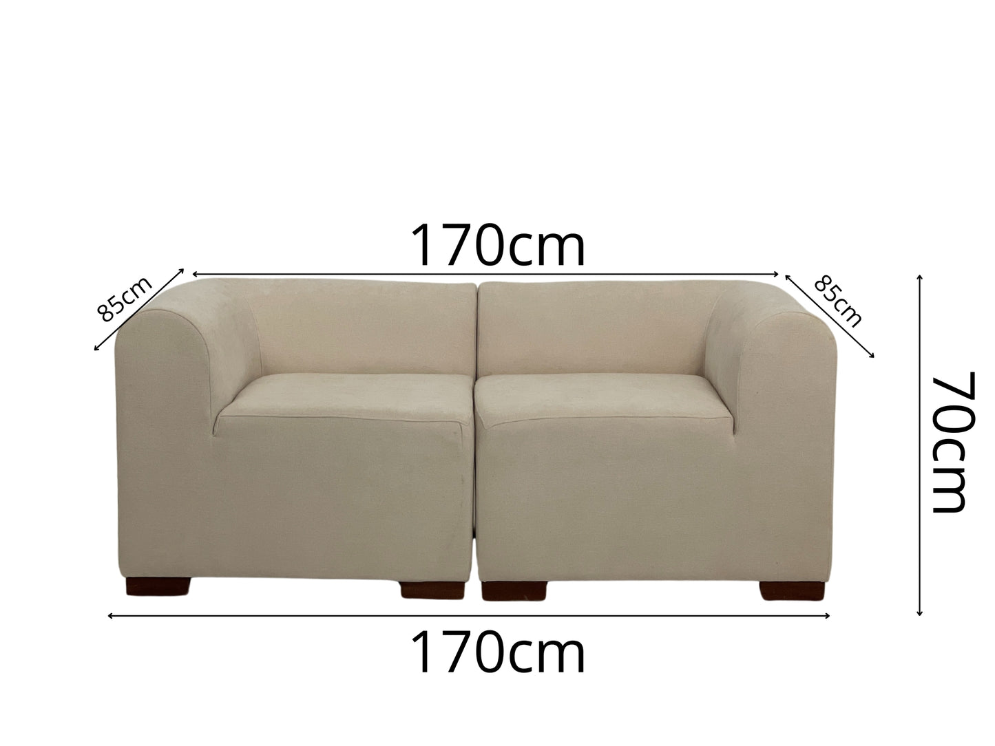 Canapé Curved Modulable Convertible en Lit