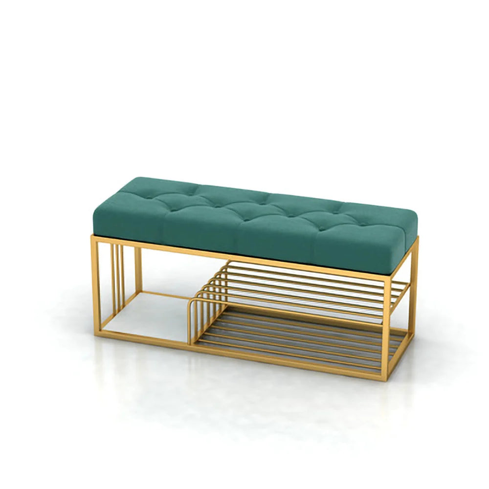 Banc d'entrée Diamant rembourré en velours