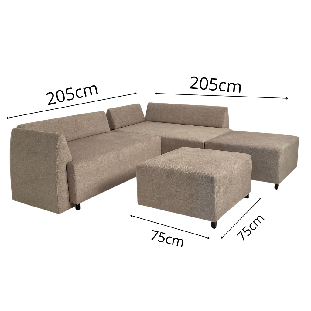 Canapé Puzzle Modulable 3 en 1 Beige