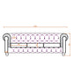 Canapé Chesterfield 3 places – Marron