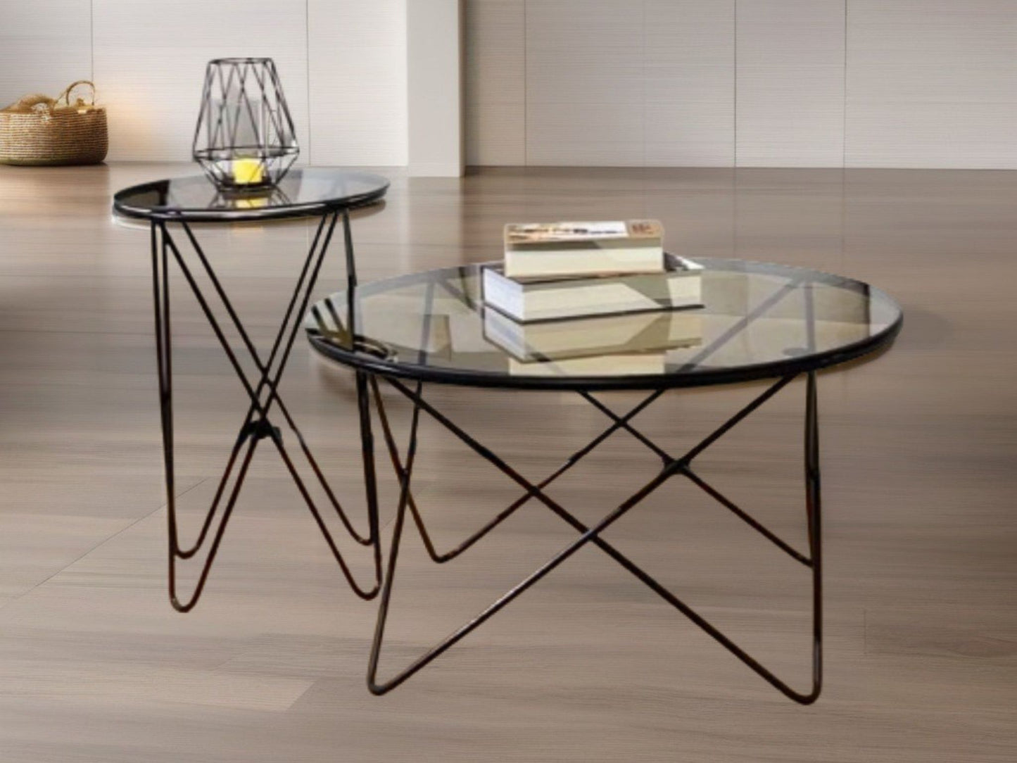 Lot de 2 Tables Basses Glass