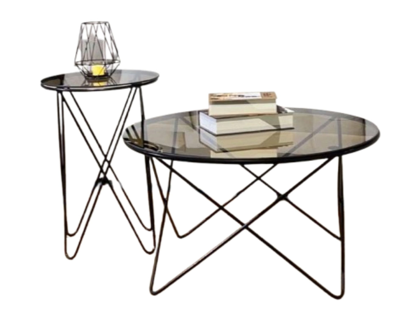 Lot de 2 Tables Basses Glass