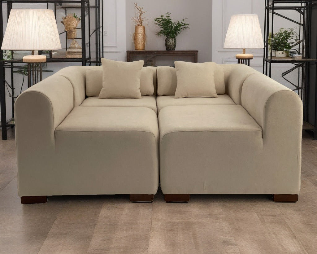 Canapé Curved Modulable Convertible en Lit
