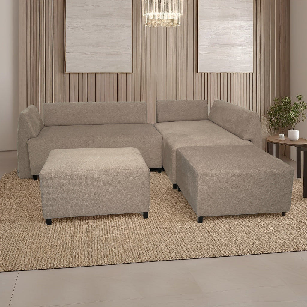 Canapé Puzzle Modulable 3 en 1 Beige
