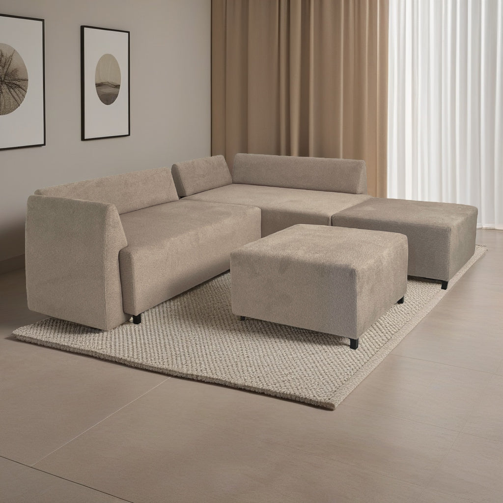 Canapé Puzzle Modulable 3 en 1 Beige