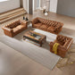 Salon Chesterfield Marron