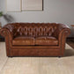 Canapé Chesterfield 2 places – Marron