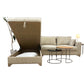 Pack Exclusif Salon & Chambre – Canapé d’angle Côtelé + Lit Pradi